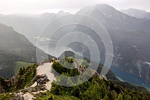 Beautiful outlook from a mountain at Berchtesgaden, Germany