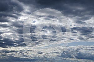 Beautiful overcast gray cloud and gray sky before raining