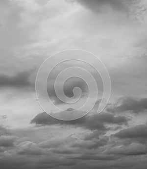 Beautiful overcast sky. Cloudscape over horizon, sky.