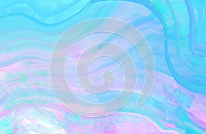 Beautiful overflowing watercolor swirls, ripples, waves, strikes and ribbons in bright and light blue, pink and purple colors.