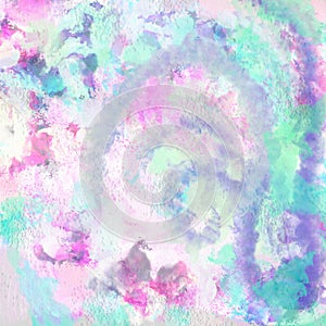 Beautiful overflowing watercolor swirls, ripples, waves, strikes and ribbons in bright and light blue, pink and purple colors.