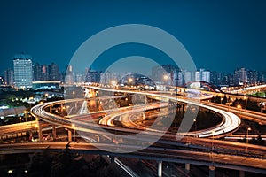 Beautiful overpass in the night