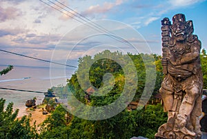 Beautiful Pabang Pabang beach, view from above just before sunset. Bali, Indonesia. Eat, pray, love Julia Roberts.