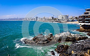 Beautiful Pacific Ocean Coastline near Vina Del Mar