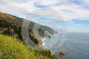 Beautiful Pacific Ocean Landscape along Highway 1