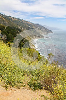 Beautiful Pacific Ocean Landscape along Highway 1