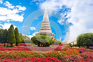 Beautiful pagoda on Doi Inthanon national park nature scene