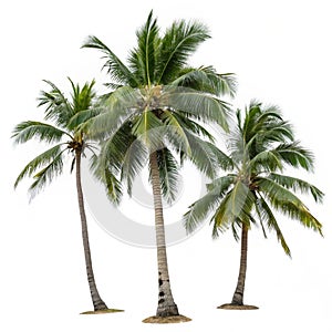 Palm trees design isolated on white background photo