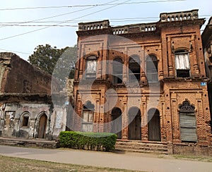 Beautiful panam city building in sonargaon  showing mughal architecture photo