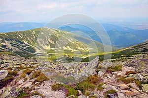 Beautiful panoram of Retezat mountains