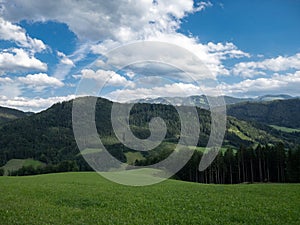 Beautiful panorama in the Austrian alps