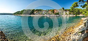 Beautiful panorama of the Cikat Bay on the island of Losinj in the Adriatic Sea, Croatia