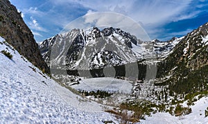 Beautiful panorama on Gerlachov Peak the highest mountain peak of Tatra mountains in Slovakia
