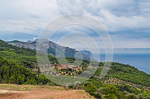 Beautiful panorama on GR 221 near Estellencs, Mallorca, Spain