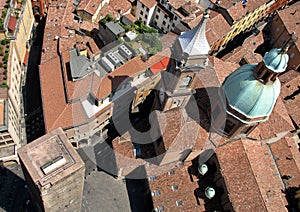 A beautiful panorama of the historic city of Bologna, Italy