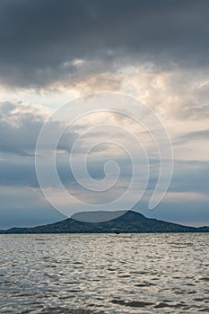 Beautiful panorama with lake Balaton