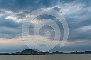 Beautiful panorama with lake Balaton