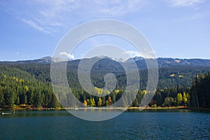 Beautiful panorama at Lost Lake in Canada