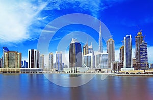 Beautiful panorama of modern and luxury Dubai city,United Arab Emirates