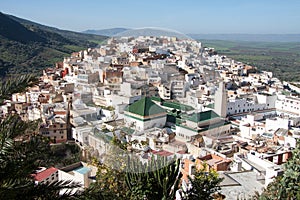 Beautiful panorama of Moulay Idriss Zerhoun, Morocco