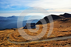 Beautiful panorama of National Park Bucegi of Carpathians mountains , Romania