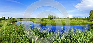 Beautiful panorama of the river of Berezina