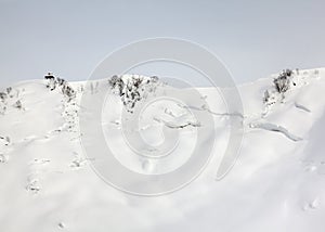 Beautiful panorama of snowy peaks