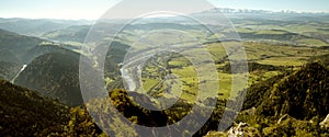 Beautiful panorama from Three Crowns peak on Tatra mountains