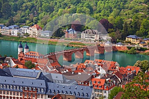 Beautiful panorama view of Heidelberg, Germany