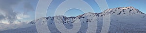 Beautiful panorama view of Japan Alps, Tateyama Mountain, Toyama Prefecture, Japan.