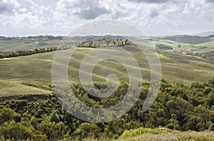 Beautiful panoramic landscape in Tuscany