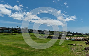 Beautiful panoramic Oneloa Bay shore vista,Maui, Hawaii