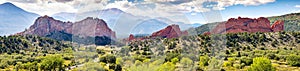 Beautiful Panoramic Scene of the Garden Of the Gods in Colorado Springs