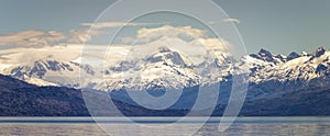 Beautiful panoramic view of the Chilean ice fields, surrounding the General Carreras lake, in the AysÃÂ©n region, Patagonia, Chile