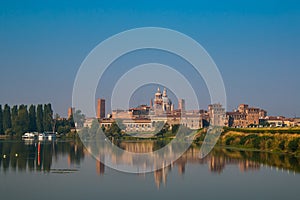 Beautiful panoramic view of the historic city of Mantua in Lombardy