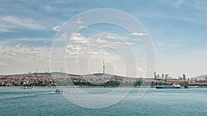 Beautiful panoramic view of Istanbul in Sunny weather