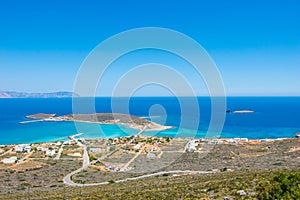 Beautiful panoramic view over Diakofti seaside village in Kythira island, Greece