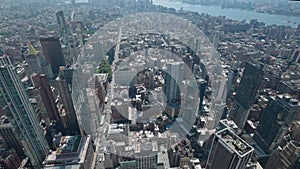 Beautiful panoramic view over Manhattan on summer day. New York.