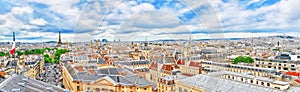 Beautiful panoramic view of Paris .