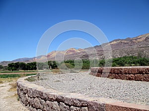 Beautiful panoramic view of the Quebrada de Humahuaca Tropic of Capricorn, Jujuy Argentina.