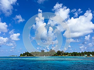 Beautiful panoramic view of Rasdhoo Island, Maldives