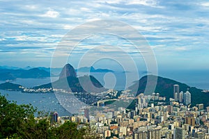 Beautiful Panoramic view of Sugar Loaf and Botafogo Bay