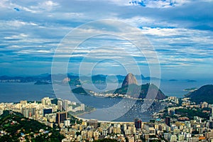 Beautiful Panoramic view of Sugar Loaf and Botafogo Bay