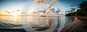 Panoramic view of a sunset in Providencia island in Colombia photo