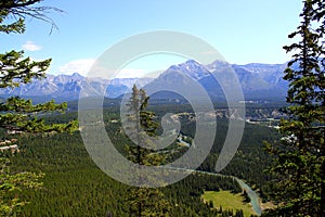 Beautiful panoramic view: Wonderful nature in Banff Nationalpark