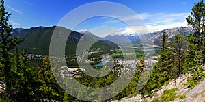 Beautiful panoramic view: Wonderful nature in Banff Nationalpark