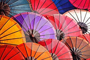 Beautiful paper umbrellas