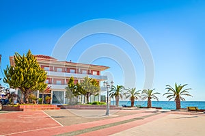 Beautiful Paralia Katerini beach, Greece