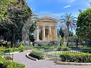 Beautiful park in the center of Valletta in Malta 6.3.2020