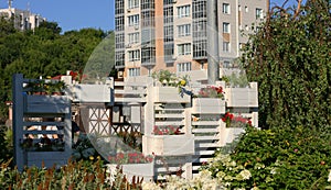 Beautiful park in front of Tatar State Puppet Theatre Ekiyat